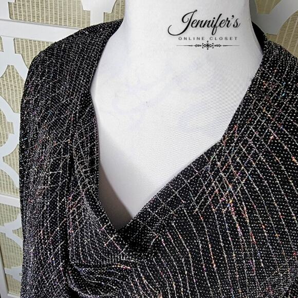 R&M Richards Petite Vintage 2-Piece Glitter Sleeveless Top & Jacket Size XL - Picture 2 of 9